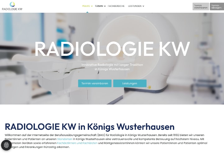 Neue Homepage RADIOLOGIE KW von ArztpraxisHeute - Digitales Praxismarketing